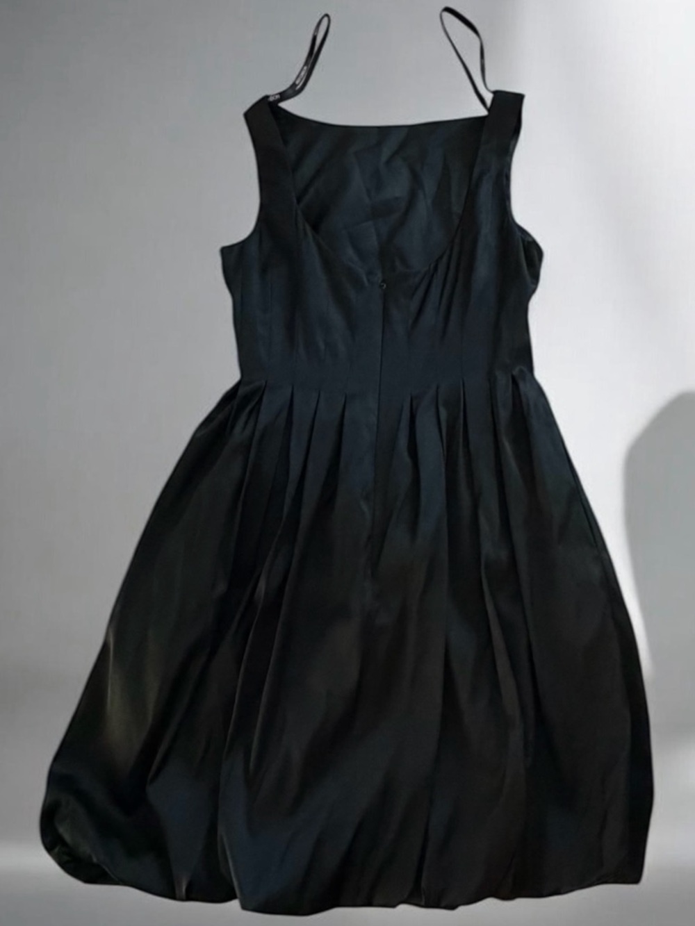Maggy London Black Sleeveless Pleated Bubble Midi Dress Size 4P